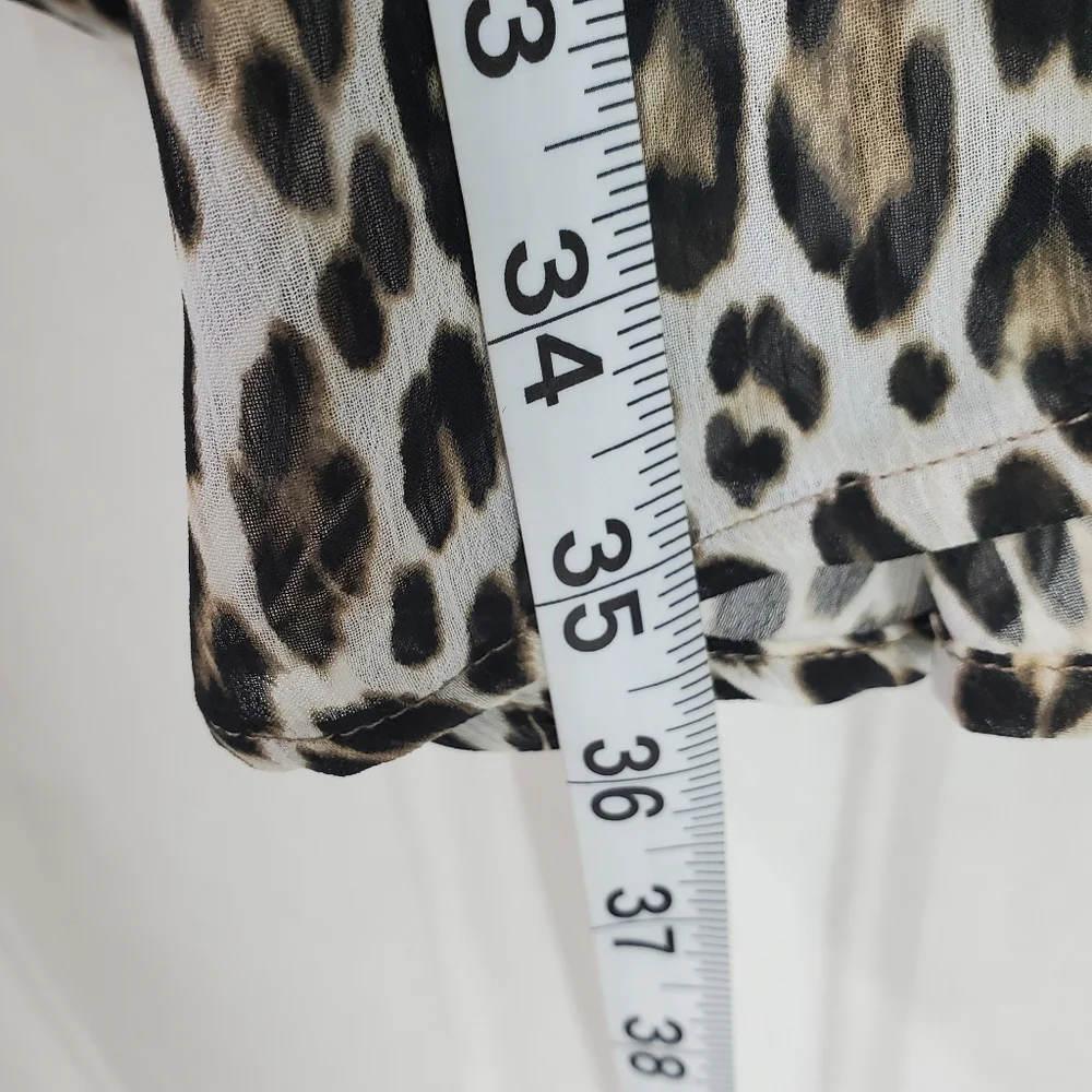 Tommy Bahama Animal Print Lace-up Tunic Swim Cover Up Sz L/XL Stretch Waist - Picture 11 of 12